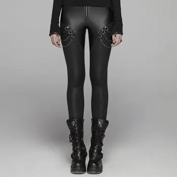 PUNK RAVE Women's Gothic Faux Leather Skinny Leggings with Metal Chains Punk Rock Pencil Pants Casual Women Sexy Leggings
PUNK RAVE Women's Gothic Faux Leather Skinny Leggings with Metal Chains Punk Rock Pencil Pants Casual Women Sexy Leggings
