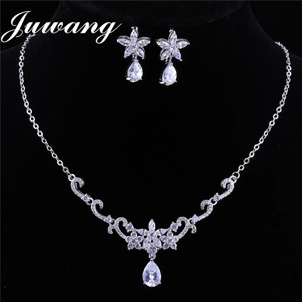 JUWANG 2018 NEW Luxury CZ Bridal Wedding Jewelry Sets for Women Star Shape Necklace Earring Set Engagement Party Jewelry Gift
JUWANG 2018 NEW Luxury CZ Bridal Wedding Jewelry Sets for Women Star Shape Necklace Earring Set Engagement Party Jewelry Gift