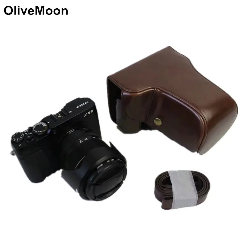 Черный/коричневый/кофе сумка для цифровой камеры кожаный чехол Fujifilm Fuji XE3 X E3 16 50