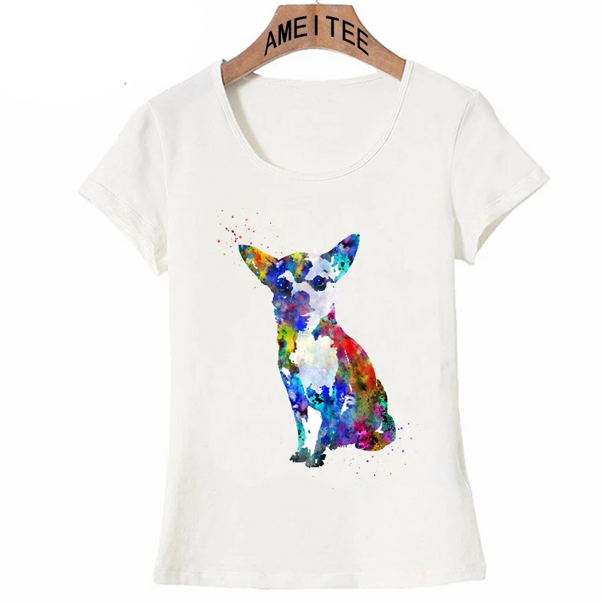 Harajuku I love my Chihuahua dog футболка с акварельным рисунком лето 2020 женская милые