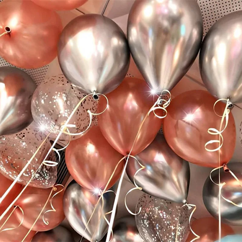10pcs Chorm Metallic Rose Gold Confetti Balloon Bouquet Wedding Decorations Inflatable Latex Ballon Set Birthday Party Supplies
10pcs Chorm Metallic Rose Gold Confetti Balloon Bouquet Wedding Decorations Inflatable Latex Ballon Set Birthday Party Supplies