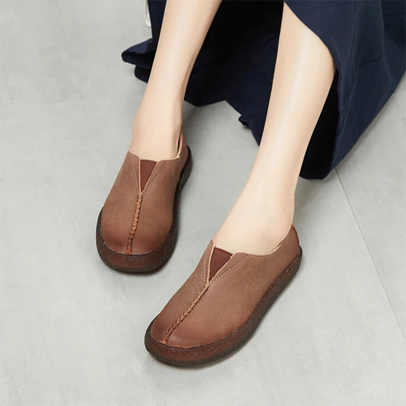Genuine Cow Leather Women Flats Casual Barefoot Female Spring Shoes Women Handmade Retro Flat With Footwear Sneaker Female 2019
Genuine Cow Leather Women Flats Casual Barefoot Female Spring Shoes Women Handmade Retro Flat With Footwear Sneaker Female 2019