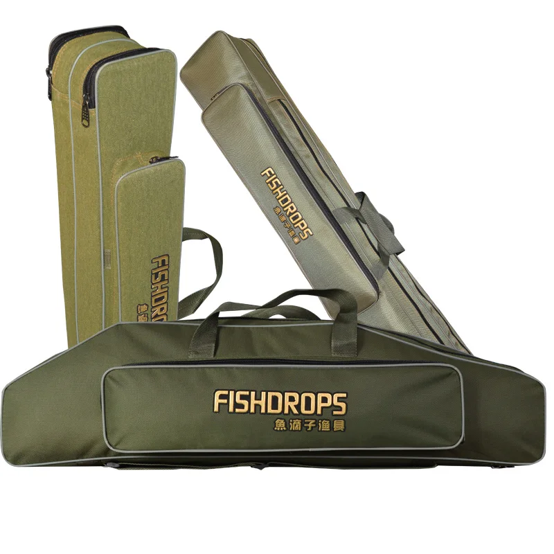 Фото Fishdrops Two-Layer Fishing Bags Rod Bag Carp Tackle for Multi-Purpose | Спорт и развлечения