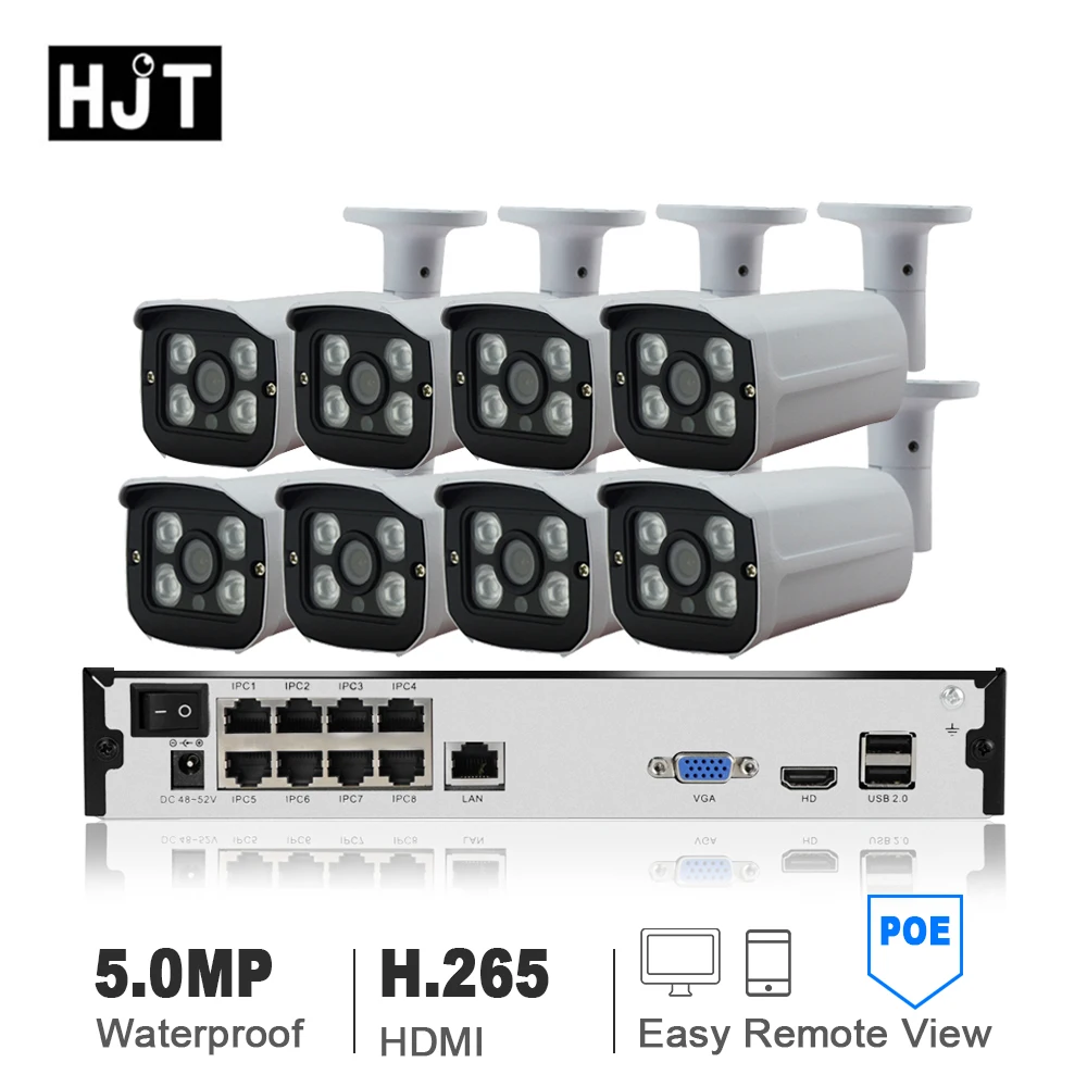 HJT 8CH H.265 5.0MP Cameras System NVR Surveillance Kit Security CCTV Set Outdoor IP Camera Built in POE
HJT 8CH H.265 5.0MP Cameras System NVR Surveillance Kit Security CCTV Set Outdoor IP Camera Built in POE