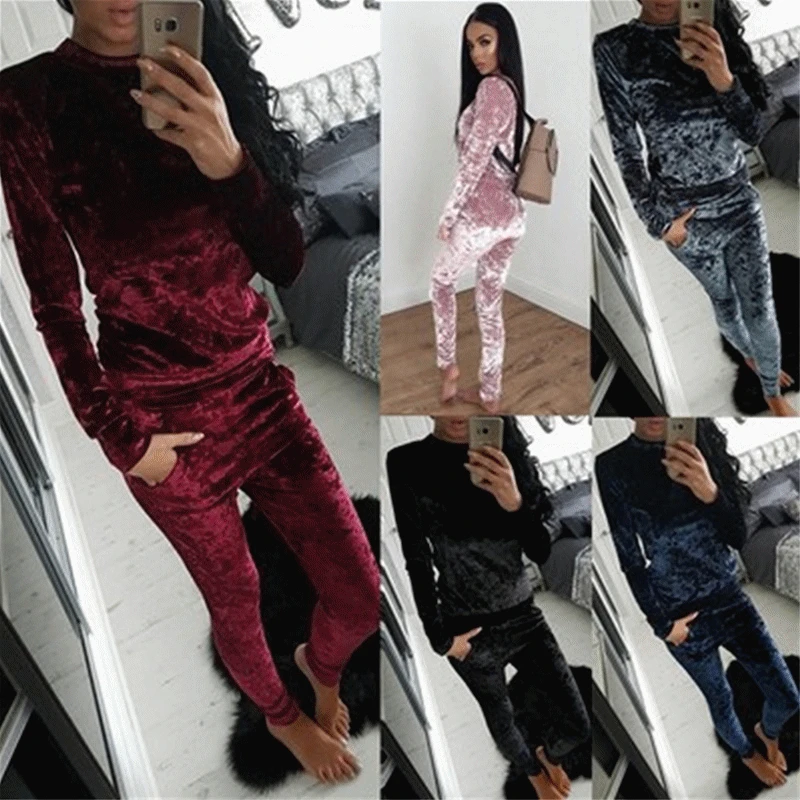 2019 Autumn Winter Women Fashion Tracksuit Velvet Hoodies + Pants 2 Pieces Female Casual Tracksuit Velour Pullovers Sweatshirts
2019 Autumn Winter Women Fashion Tracksuit Velvet Hoodies + Pants 2 Pieces Female Casual Tracksuit Velour Pullovers Sweatshirts