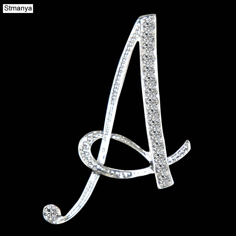 Crystal 26 letters Brooch For Women Girls Sweater Scarf Suit Charming Brooch Jewelry Bijoux Broochs Pins Femme Drop Shipping
Crystal 26 letters Brooch For Women Girls Sweater Scarf Suit Charming Brooch Jewelry Bijoux Broochs Pins Femme Drop Shipping