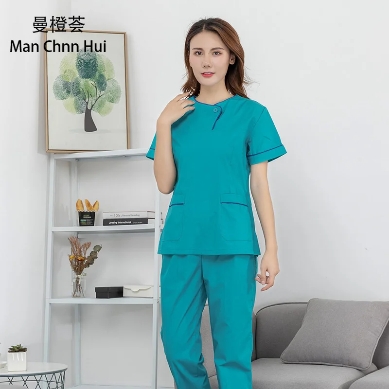 Hospital women nurse medical dental clothing surgical uniforms scrub suit doctor lsolation clothes
Hospital women nurse medical dental clothing surgical uniforms scrub suit doctor lsolation clothes