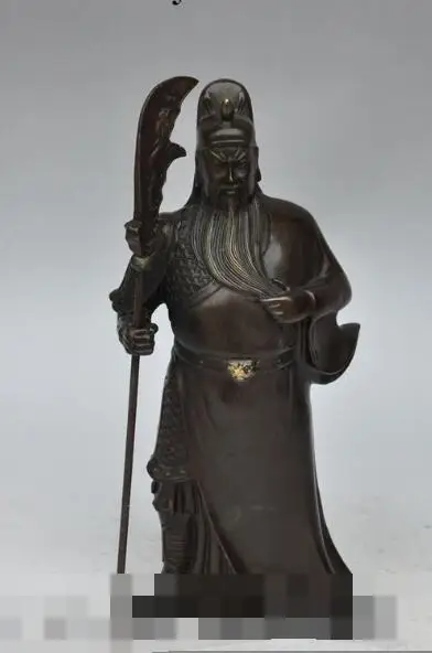 S00343 12" chinese bronze Soldier Generals guangong guanyu god Hold Broadsword statue (B0413)
S00343 12" chinese bronze Soldier Generals guangong guanyu god Hold Broadsword statue (B0413)
