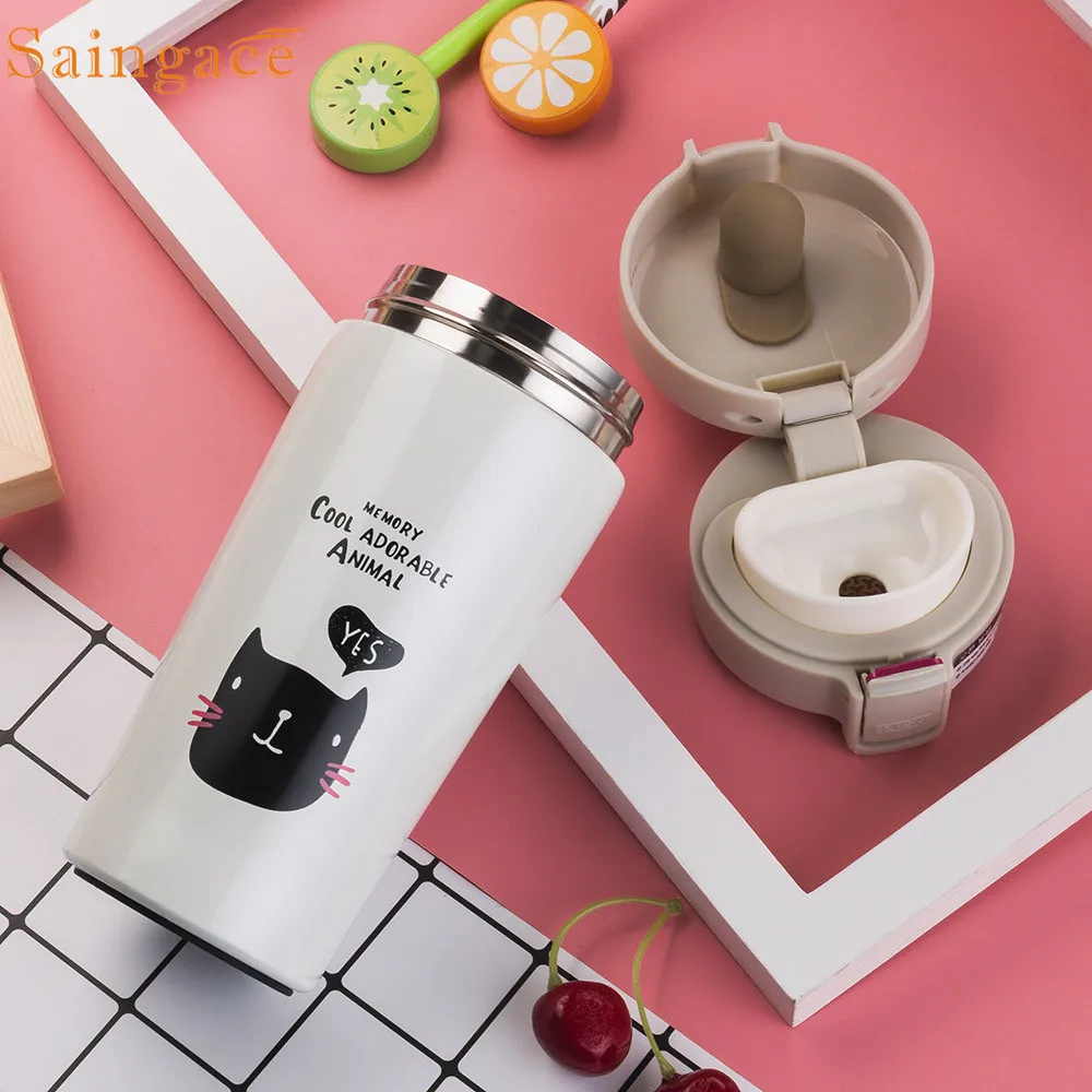 Saingace Cute cat print Thermos Cups Travel Portable Stainless Steel Vacuum Flask Thermos Coffee Cup Water Bottle 2019 drop ship
Saingace Cute cat print Thermos Cups Travel Portable Stainless Steel Vacuum Flask Thermos Coffee Cup Water Bottle 2019 drop ship