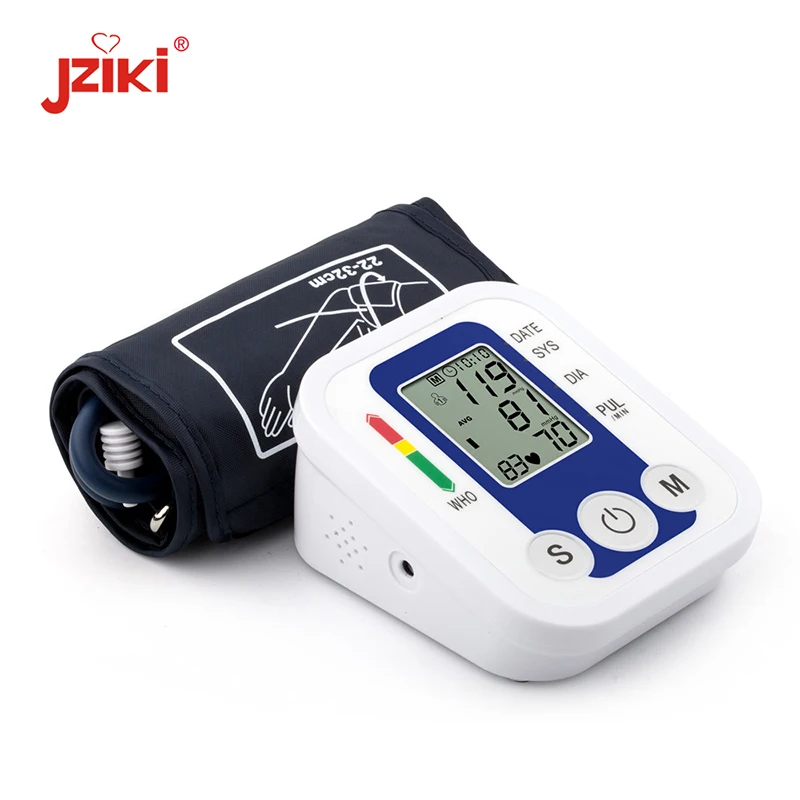 

JZIKI Digital Upper Arm Blood Pressure Monitors tonometer Portable health care bp Blood Pressure Monitor meters sphygmomanometer