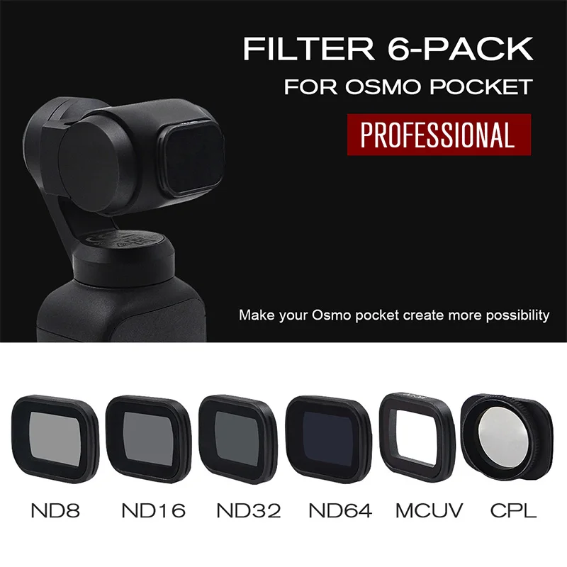 DJI OSMO pocket Lens Filter Waterproof Diving Filter ND8/16/32/64 MCUV CPL Angle Adjustable Filters for Osmo poceket Protector
DJI OSMO pocket Lens Filter Waterproof Diving Filter ND8/16/32/64 MCUV CPL Angle Adjustable Filters for Osmo poceket Protector