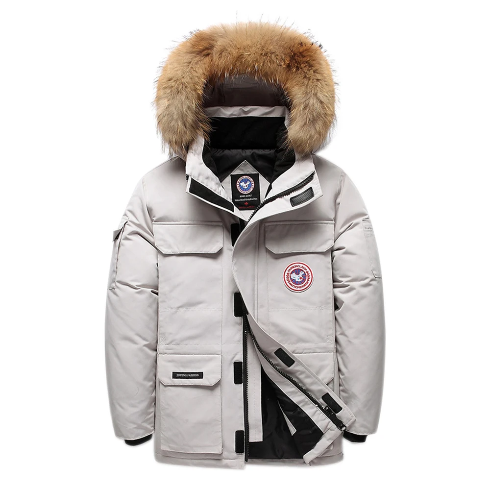 2019 Canada Down Jacket Men Thick Warm 90% White Duck Down Hooded Natural Fur Collar Man Down Jacket Waterproof Men Down Coat
2019 Canada Down Jacket Men Thick Warm 90% White Duck Down Hooded Natural Fur Collar Man Down Jacket Waterproof Men Down Coat