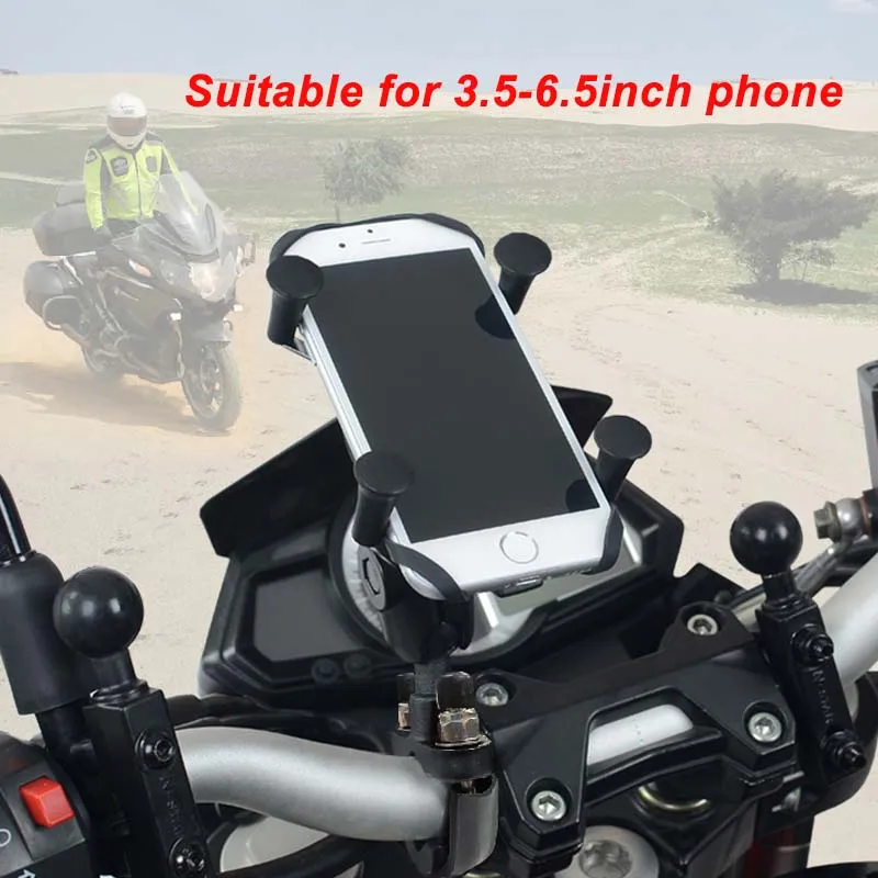 JINSERTA Motorcycle Fork Stem Mount + Double Socket Arm+ X-Grip for Gopro Cell Phone Holder for iphone 7 6s Smartphone for Ram
JINSERTA Motorcycle Fork Stem Mount + Double Socket Arm+ X-Grip for Gopro Cell Phone Holder for iphone 7 6s Smartphone for Ram