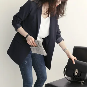 2020 Spring Autumn New Single Button Leisure Long Sleeve Women Long Blazer Jacket Black
2020 Spring Autumn New Single Button Leisure Long Sleeve Women Long Blazer Jacket Black