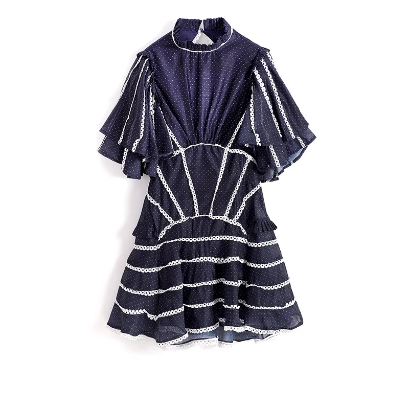 First song retro elegant ruffled dress New2019 summer dot dress female models openwork lace dress high waist embroidered dress
First song retro elegant ruffled dress New2019 summer dot dress female models openwork lace dress high waist embroidered dress