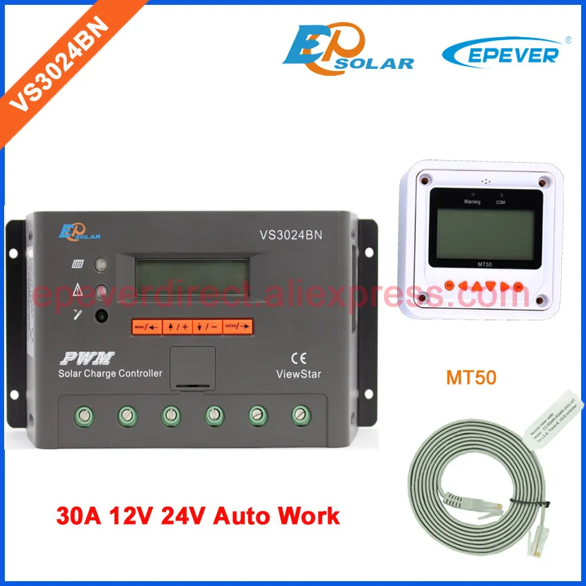 PWM charger controller 30A EPEVER VS3024BN 12V/24V auto work lcd display MT50 remote Meter solar power bank PWM system series
PWM charger controller 30A EPEVER VS3024BN 12V/24V auto work lcd display MT50 remote Meter solar power bank PWM system series