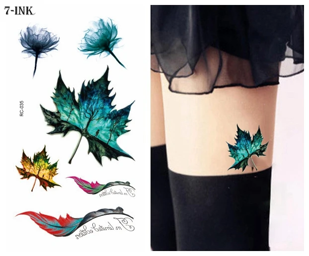 Water Transfer fake tattoo autumn yellow maple leaf flower tatoo Waterproof Temporary flash tatto for adults kids
Water Transfer fake tattoo autumn yellow maple leaf flower tatoo Waterproof Temporary flash tatto for adults kids