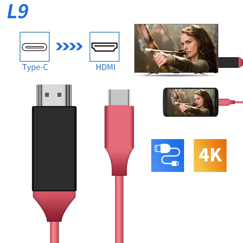High performance Type C to HDMI USB 3.1 4K High Speed Cable Adapter for MacBook Book Pixel USB C to HDMI Cord Red
High performance Type C to HDMI USB 3.1 4K High Speed Cable Adapter for MacBook Book Pixel USB C to HDMI Cord Red