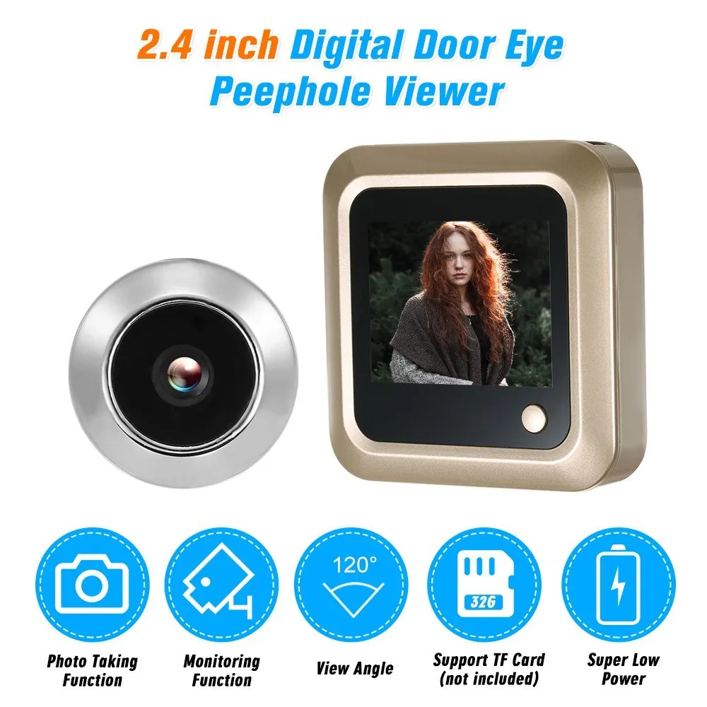 2.4 inch Digital Video Eyes Peephole Door Viewer LCD Security Camera Monitor Home Security Kit
2.4 inch Digital Video Eyes Peephole Door Viewer LCD Security Camera Monitor Home Security Kit