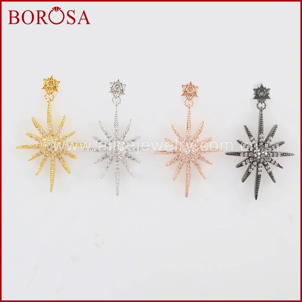 BOROSA CZ Micro Pave Star Charm Earrings,Mix Color Metal Earrings White Zircon Pave Drop Earrings for Women Girls WX684
BOROSA CZ Micro Pave Star Charm Earrings,Mix Color Metal Earrings White Zircon Pave Drop Earrings for Women Girls WX684