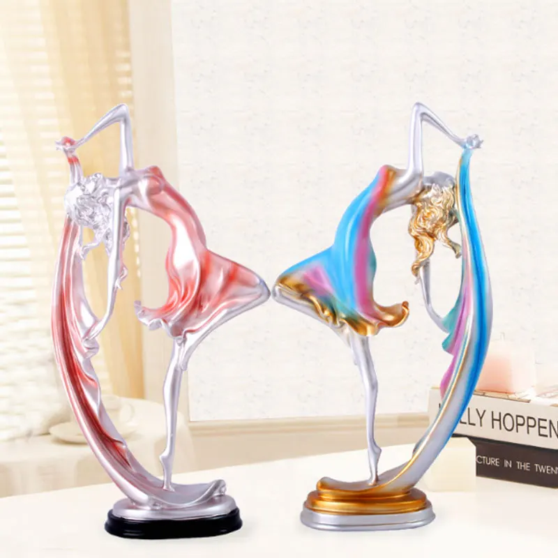 Modern Cute Resin Crafts European Dance Girl Home Decorations Ornaments Unique Creative Couple Gifts 
Modern Cute Resin Crafts European Dance Girl Home Decorations Ornaments Unique Creative Couple Gifts