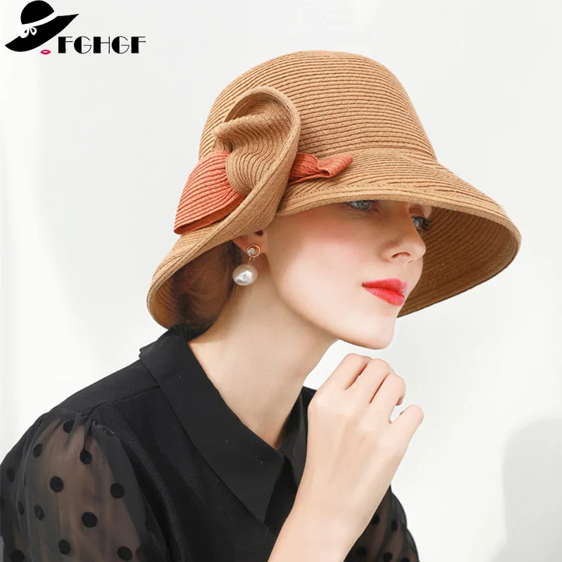 Women Straw Hat Fashion Elegant Sun Protection Wide Brim Bucket Sun Hat Ladies Summer Beach Cap Kentucky Derby Party
Women Straw Hat Fashion Elegant Sun Protection Wide Brim Bucket Sun Hat Ladies Summer Beach Cap Kentucky Derby Party