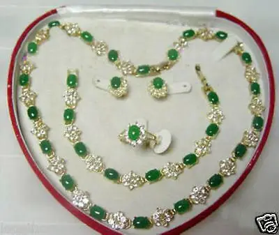 -new Style-@> -hot AAA+ Beautiful Popular jewelry Green Jade Necklace Bracelet Ring Earring Set Natural jewelry
-new Style-@> -hot AAA+ Beautiful Popular jewelry Green Jade Necklace Bracelet Ring Earring Set Natural jewelry