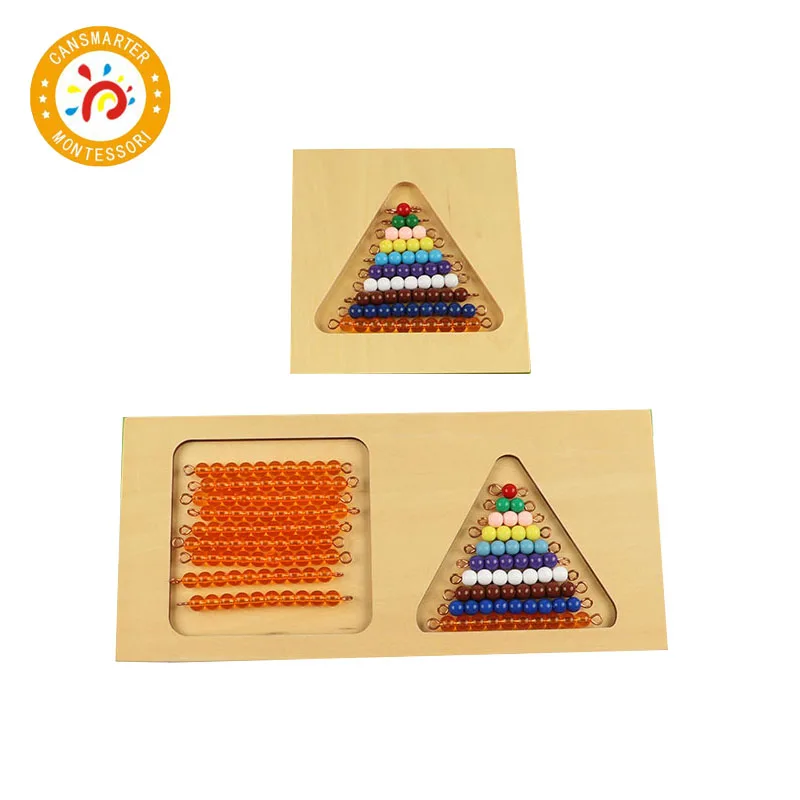 

Baby Toy Montessori Materials Bead Stair Tray Learn Number Math Toy Teaching Aid Early Education Preschool Toys