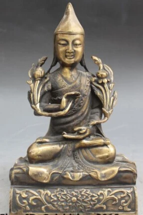 JP S0169 10" Chinese Tibetan Buddhism Bronze Seat lotus Tsongkhapa Master Buddha Statue
JP S0169 10" Chinese Tibetan Buddhism Bronze Seat lotus Tsongkhapa Master Buddha Statue