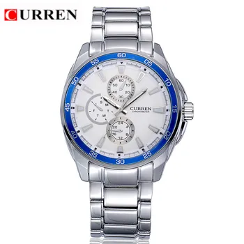 CURREN 8076 Casual Chronometer Quartz Watch with Round Dial/Embedded Dials/Strip Scale-Blue
CURREN 8076 Casual Chronometer Quartz Watch with Round Dial/Embedded Dials/Strip Scale-Blue