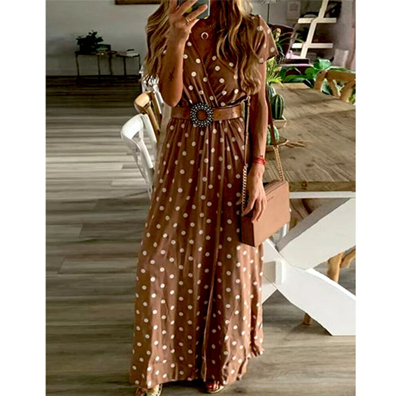 Women Polka Dot Dress Summer Sexy V-neck Beach Boho Dress Casual Maxi Long Dresses Womens Sundress Plus Size Ladies Dresses
Women Polka Dot Dress Summer Sexy V-neck Beach Boho Dress Casual Maxi Long Dresses Womens Sundress Plus Size Ladies Dresses