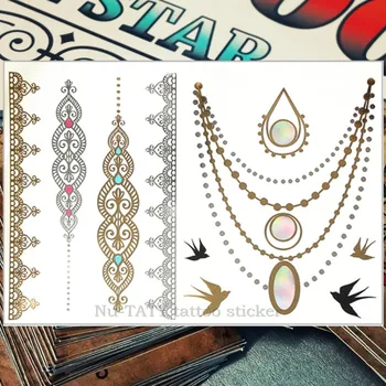 Nu-TATY 24 style Temporary Tattoo Body Art, Swallows Totem chain Designs, Flash Tattoo Sticker Waterproof 21*15cm
Nu-TATY 24 style Temporary Tattoo Body Art, Swallows Totem chain Designs, Flash Tattoo Sticker Waterproof 21*15cm
