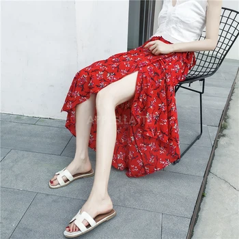 2019 Large Size New Style Summer Chiffon Floral Print Design Skirt Women Sexy Split Wrap Skirt Ladies Beach Casual holiday Skirt
2019 Large Size New Style Summer Chiffon Floral Print Design Skirt Women Sexy Split Wrap Skirt Ladies Beach Casual holiday Skirt