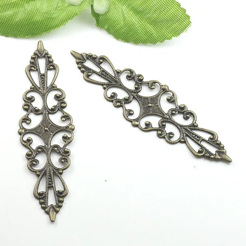10pcs 15X57mm Mixed Antique Bronze Silver Long Filigree Flower Motif Hollow Metal Pendants for Jewelry Making DIY Findings
10pcs 15X57mm Mixed Antique Bronze Silver Long Filigree Flower Motif Hollow Metal Pendants for Jewelry Making DIY Findings