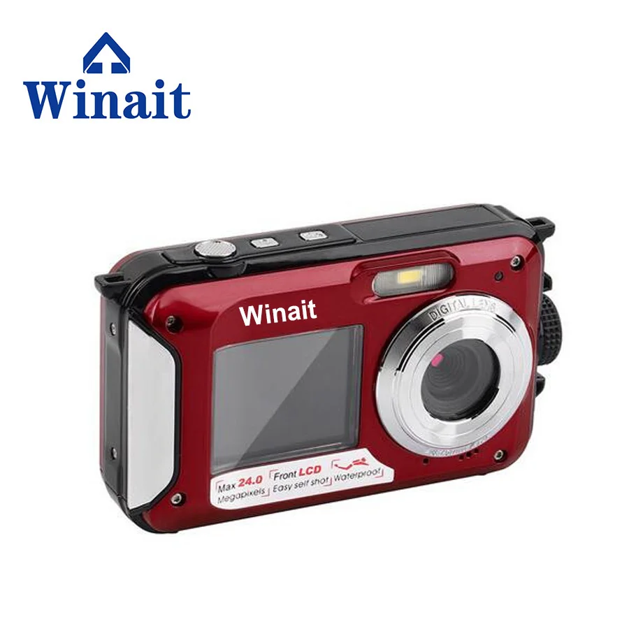 

Winait Waterproof Digital Camera 5M 16X Zoom Underwater HD cam 2.7inch LCD CMOS waterproof Cameras DC double Screens camera