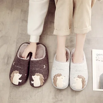 STONE VILLAGE Winter Home Slippers Cartoon Hedgehog Embroidery Indoor Floor Non-Slip Men And Women Couple Cotton Slippers
STONE VILLAGE Winter Home Slippers Cartoon Hedgehog Embroidery Indoor Floor Non-Slip Men And Women Couple Cotton Slippers