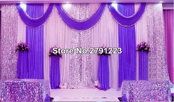 Special Offer 10ftx20ft sequin wedding backdrop curtain with swag backdrop/ wedding decoration romantic Ice silk stage curtains
Special Offer 10ftx20ft sequin wedding backdrop curtain with swag backdrop/ wedding decoration romantic Ice silk stage curtains