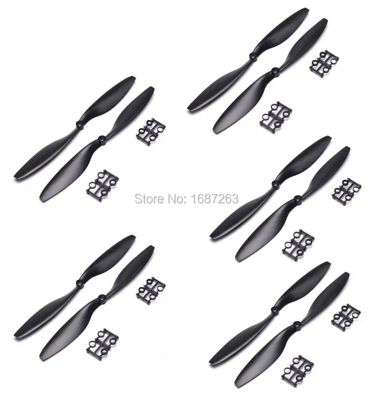 5 Pairs 1045 Props 10x4.5 CW/CCW Propeller For Multicopter Quadcopter Airplanes Plastic Prop
5 Pairs 1045 Props 10x4.5 CW/CCW Propeller For Multicopter Quadcopter Airplanes Plastic Prop