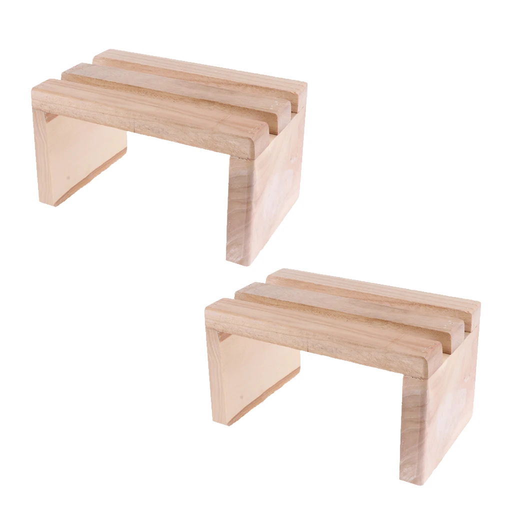 2PCs Wood Foot Step Stool Platform For Feet Spa Bath Barrel Bucket Toilet Seat Under Desk 2PCs Wood Foot Step Stool Platform For Feet Spa Bath Barrel Bucket Toilet Seat Under Desk
