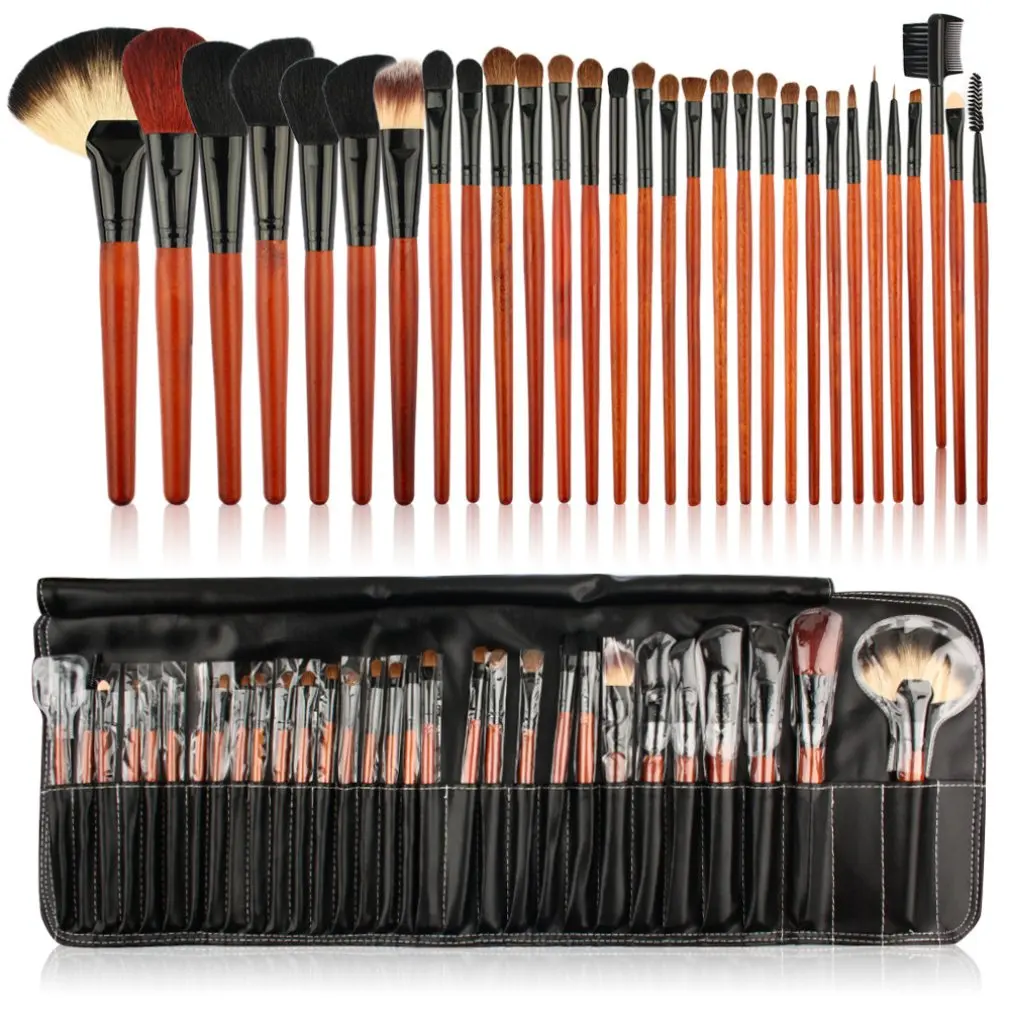 30PCS Wooden Handle Wool Hair Makeup Brush for Foundation Blusher Powder Eyebrow Cosmetic Brush Tools With Bag
30PCS Wooden Handle Wool Hair Makeup Brush for Foundation Blusher Powder Eyebrow Cosmetic Brush Tools With Bag