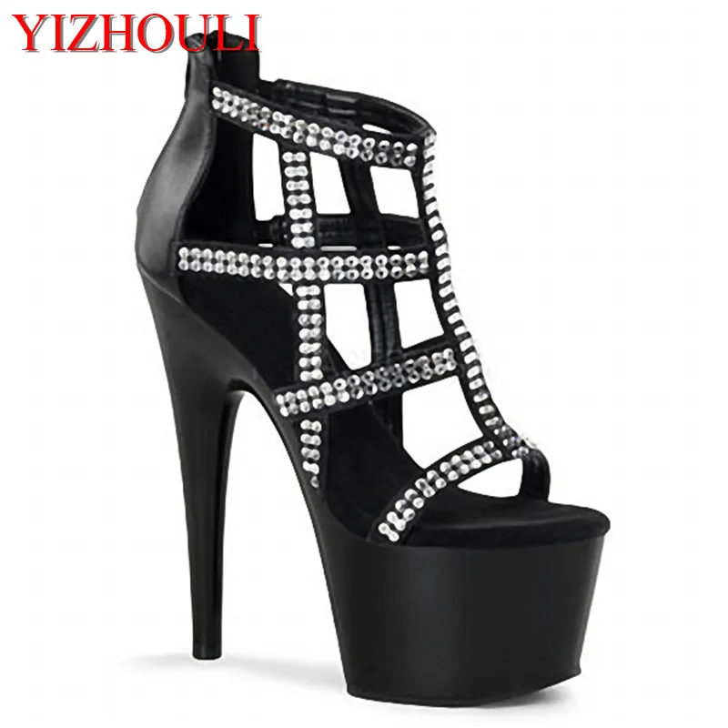 

15CM Shiny rhinestones Super High Heel Platforms Pole Dance / Performance / Star / Model Shoes, Wedding Shoes