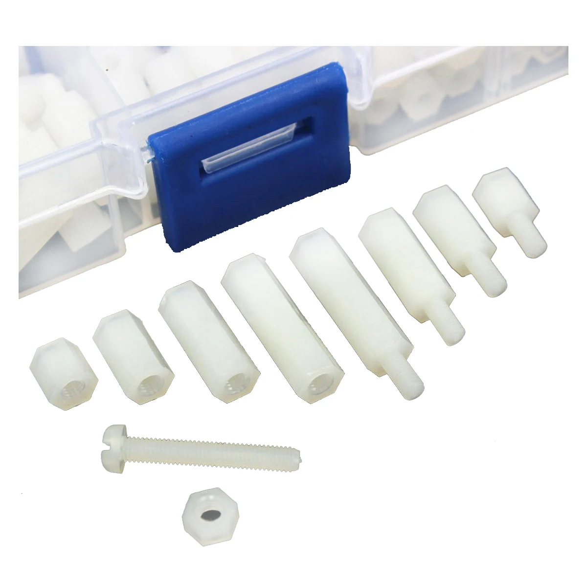 JFBL Box of 120Pcs M3 Nylon Hex Spacers Screw Nut Stand-off Plastic Accessories Kit White
JFBL Box of 120Pcs M3 Nylon Hex Spacers Screw Nut Stand-off Plastic Accessories Kit White