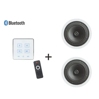 Home music system in wall audio amplifier with Remote Control and 2 ceiling speakers, Supports USB/SD/AUX/FM
Home music system in wall audio amplifier with Remote Control and 2 ceiling speakers, Supports USB/SD/AUX/FM