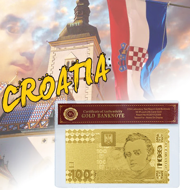 Rare Ukraine UAH 100 Banknote Plated metal Gold Foil Metal Decoration Ukrainian Engraved Paper Bill For Value Commemoration
Rare Ukraine UAH 100 Banknote Plated metal Gold Foil Metal Decoration Ukrainian Engraved Paper Bill For Value Commemoration