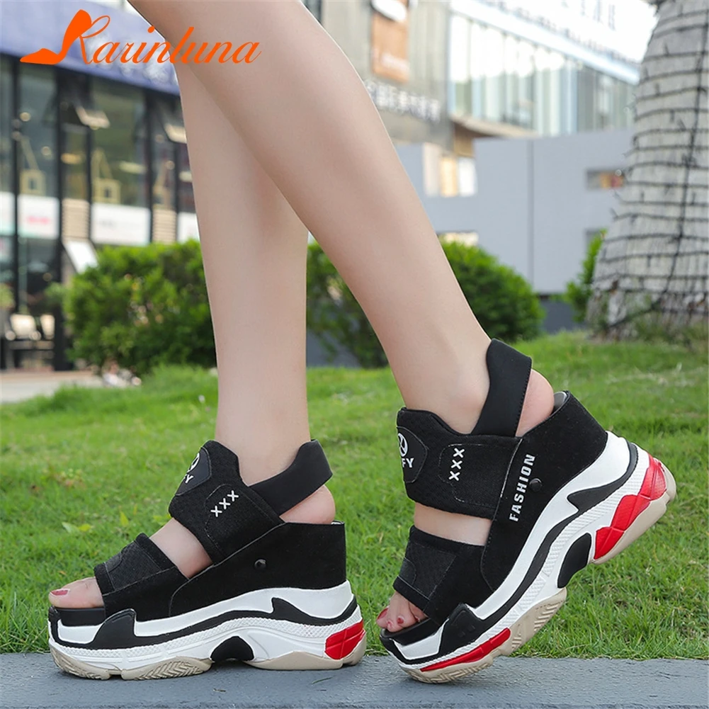 KARINLUNA Brand New Fashion Ladies Wedges High Heels Increasing Flat Platform Women Shoes Woman Casual Party Summer Sandals
KARINLUNA Brand New Fashion Ladies Wedges High Heels Increasing Flat Platform Women Shoes Woman Casual Party Summer Sandals