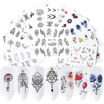 13pcs Water Decal Nail Sticker Sliders Set Black jewelry Water Wraps Nail Transfer Foil Nail Art Decor Manicure Tip SASTZ766-778
13pcs Water Decal Nail Sticker Sliders Set Black jewelry Water Wraps Nail Transfer Foil Nail Art Decor Manicure Tip SASTZ766-778