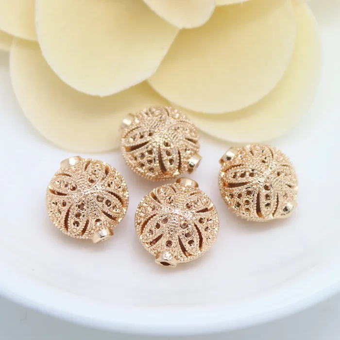 4PCS 14x15MM 24K Champagne Gold Color Plated Brass Oval Spacer Beads Bracelet Beads High Quality Diy Jewelry Accessories
4PCS 14x15MM 24K Champagne Gold Color Plated Brass Oval Spacer Beads Bracelet Beads High Quality Diy Jewelry Accessories