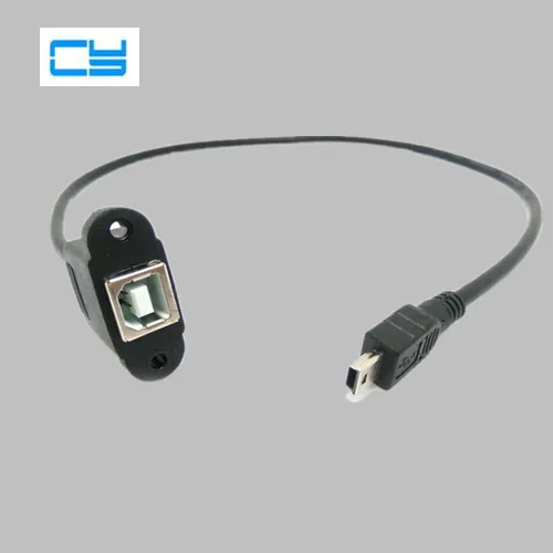 Printer Panel Mount Cable + Screw Mini USB 5 Pin Male to 2.0 B Female Jack 30cm/50cm | Компьютеры и офис