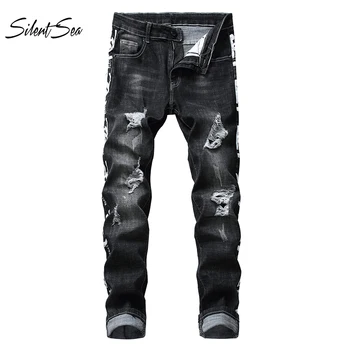 Silentsea Men Stretch Denim Slim Fit Jeans Pants For Business Men's Jean Blue And Black Colors Plus Size Hip Hop Male Jeans
Silentsea Men Stretch Denim Slim Fit Jeans Pants For Business Men's Jean Blue And Black Colors Plus Size Hip Hop Male Jeans
