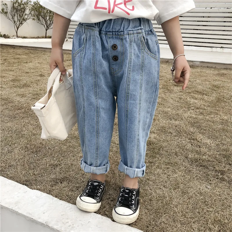 Фото Новое поступление 2019 года сезон весна повседневные хлопковые однотонные джинсы